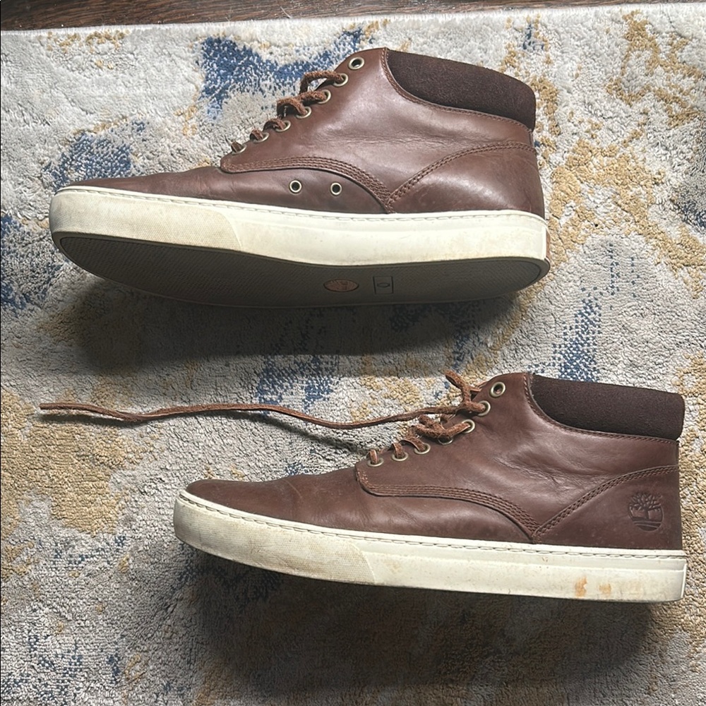 Timberland Men's Brown Leather Sneakers